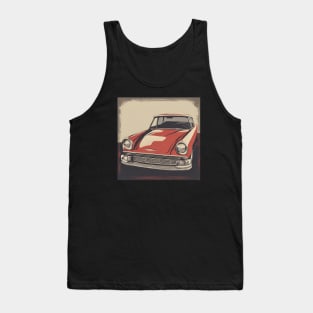 retro sport car vintage frame Tank Top